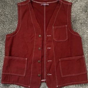 Urban outfitters red stitched vest